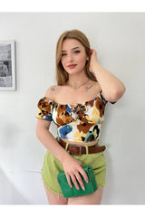بلوزة Fav Style لون بني