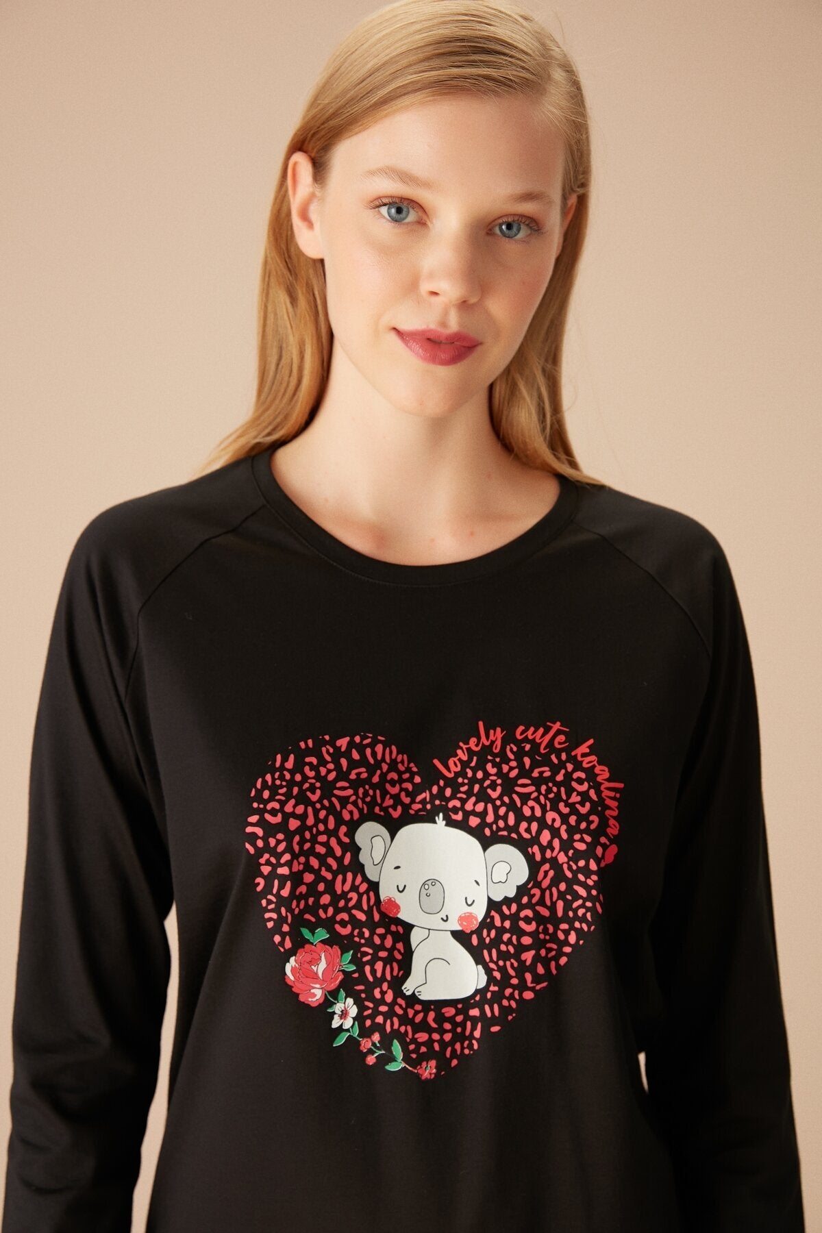 طقم بيجاما Suwen لون أحمر