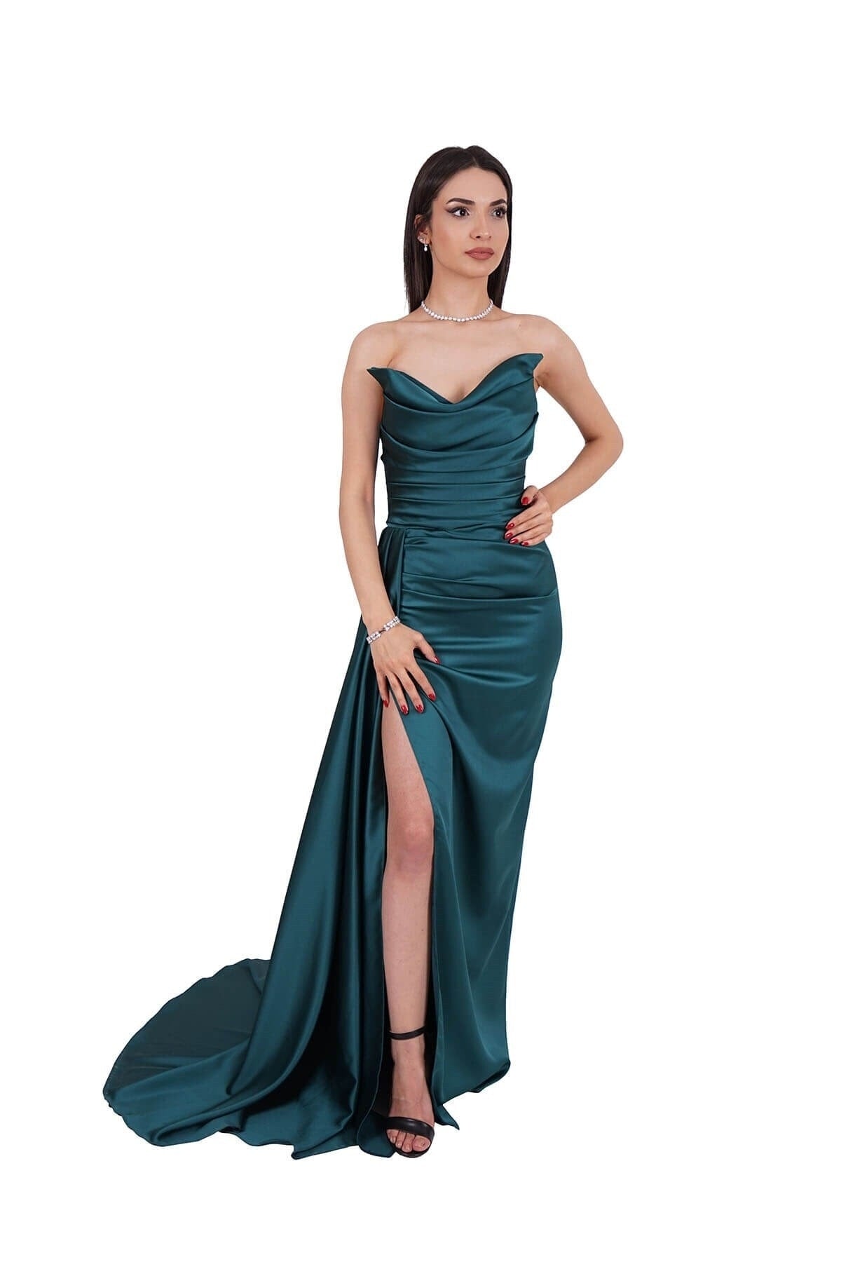فستان سهرة SpringStore لون أخضر