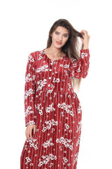 فستان mervemoda لون بوردو