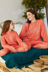 طقم بيجاما Siyah İnci لون برتقالي