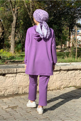 طقم رياضي Moda Rosa لون بنفسجي