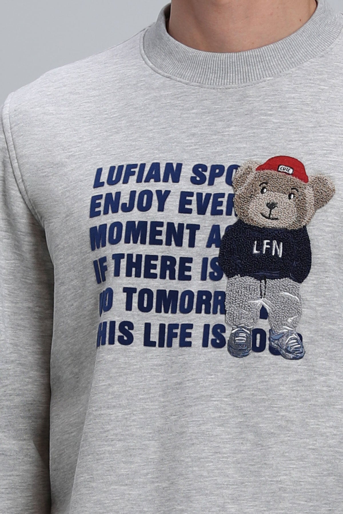 هودي Lufian لون رمادي