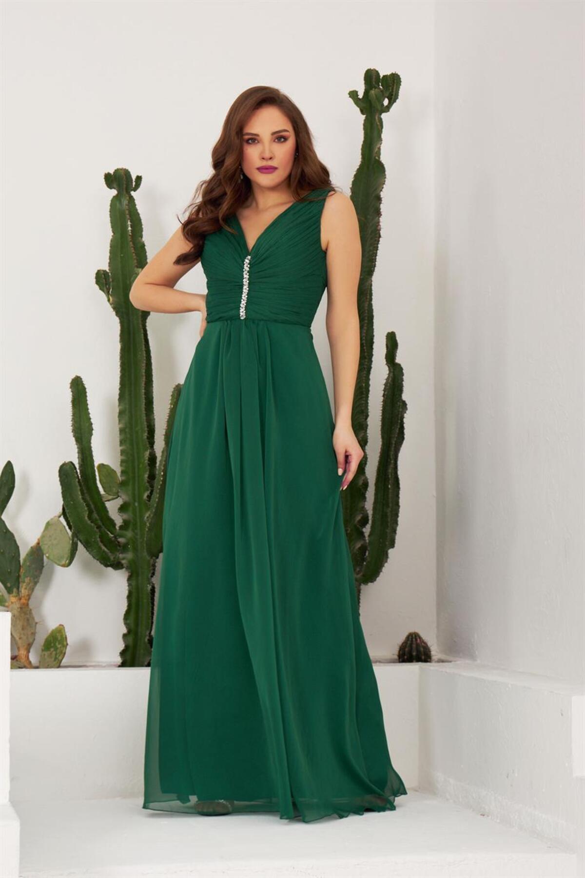 فستان سهرة CARMEN لون أخضر