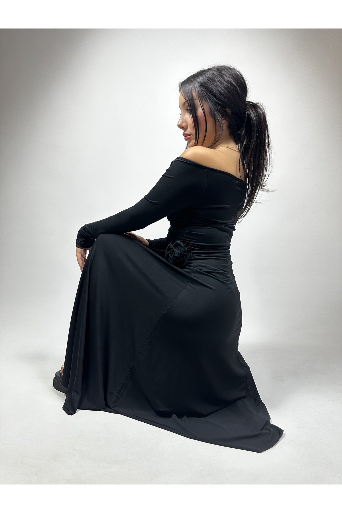 فستان سهرة fabbwomen لون أسود