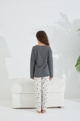 طقم بيجاما Siyah İnci لون أبيض