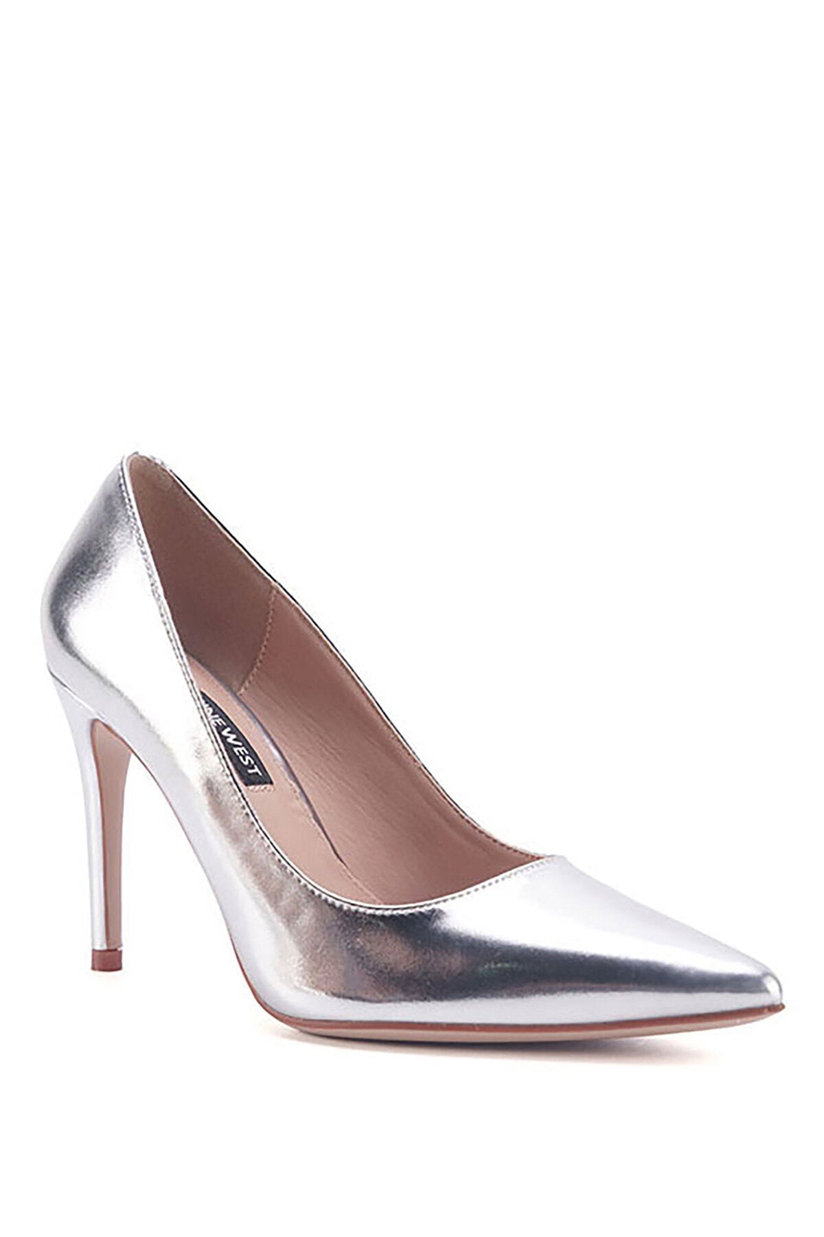 حذاء كلاسيكي بكعب Nine West لون فضي