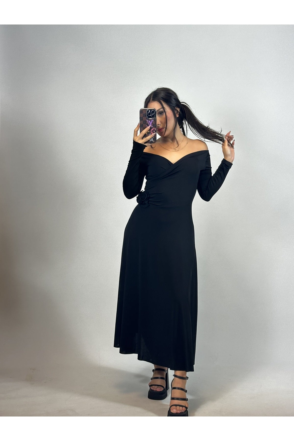 فستان سهرة fabbwomen لون أسود