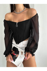 بلوزة alenmoda لون أسود