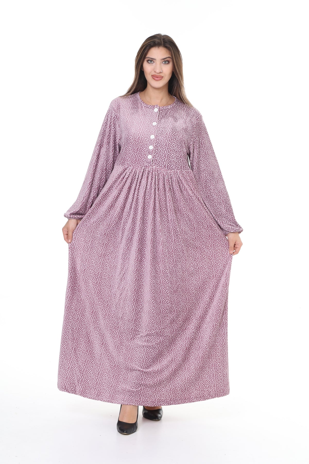 فستان mervemoda لون بنفسجي