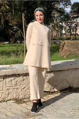 طقم رياضي Moda Rosa لون بيج