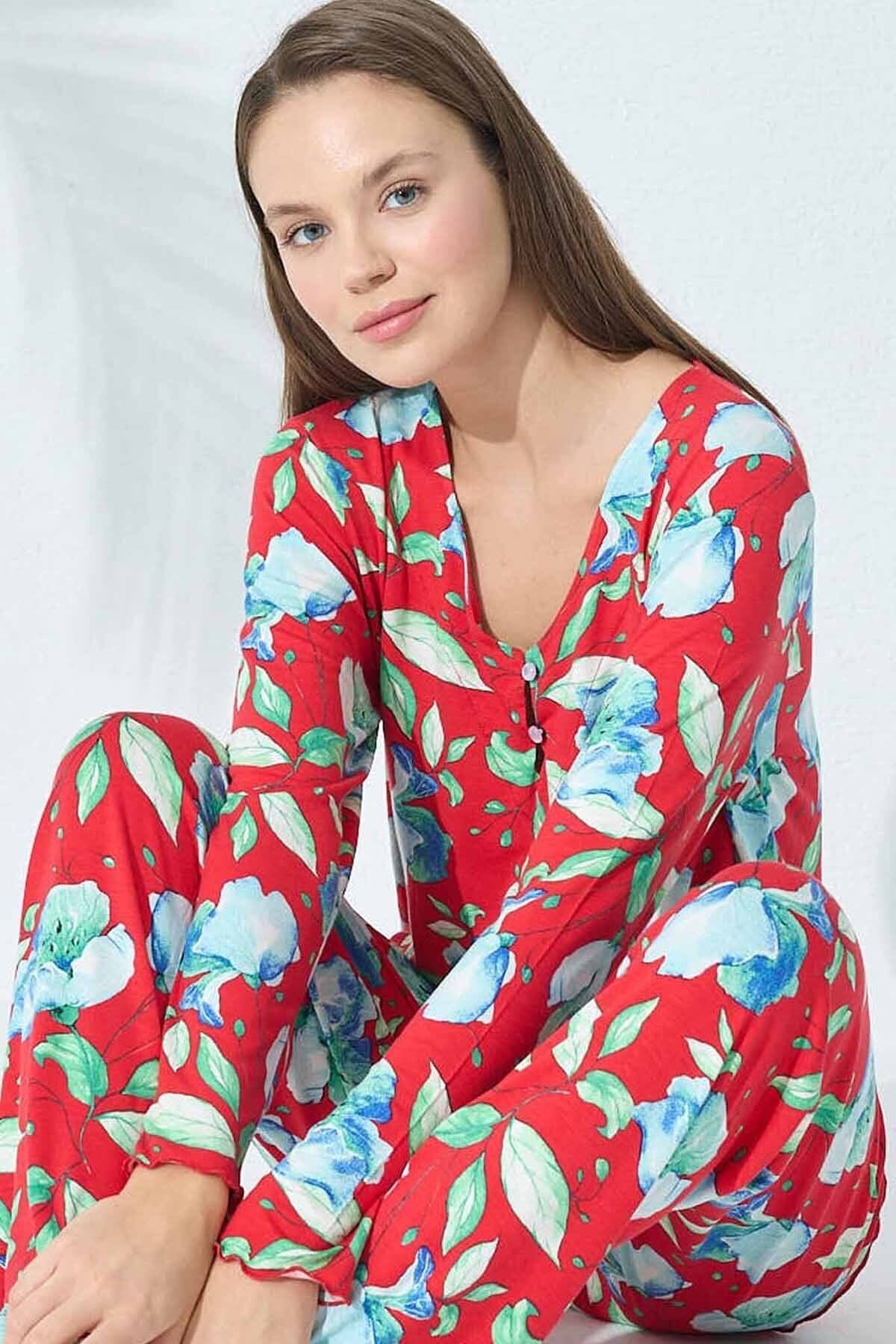 طقم بيجاما Siyah İnci لون أبيض