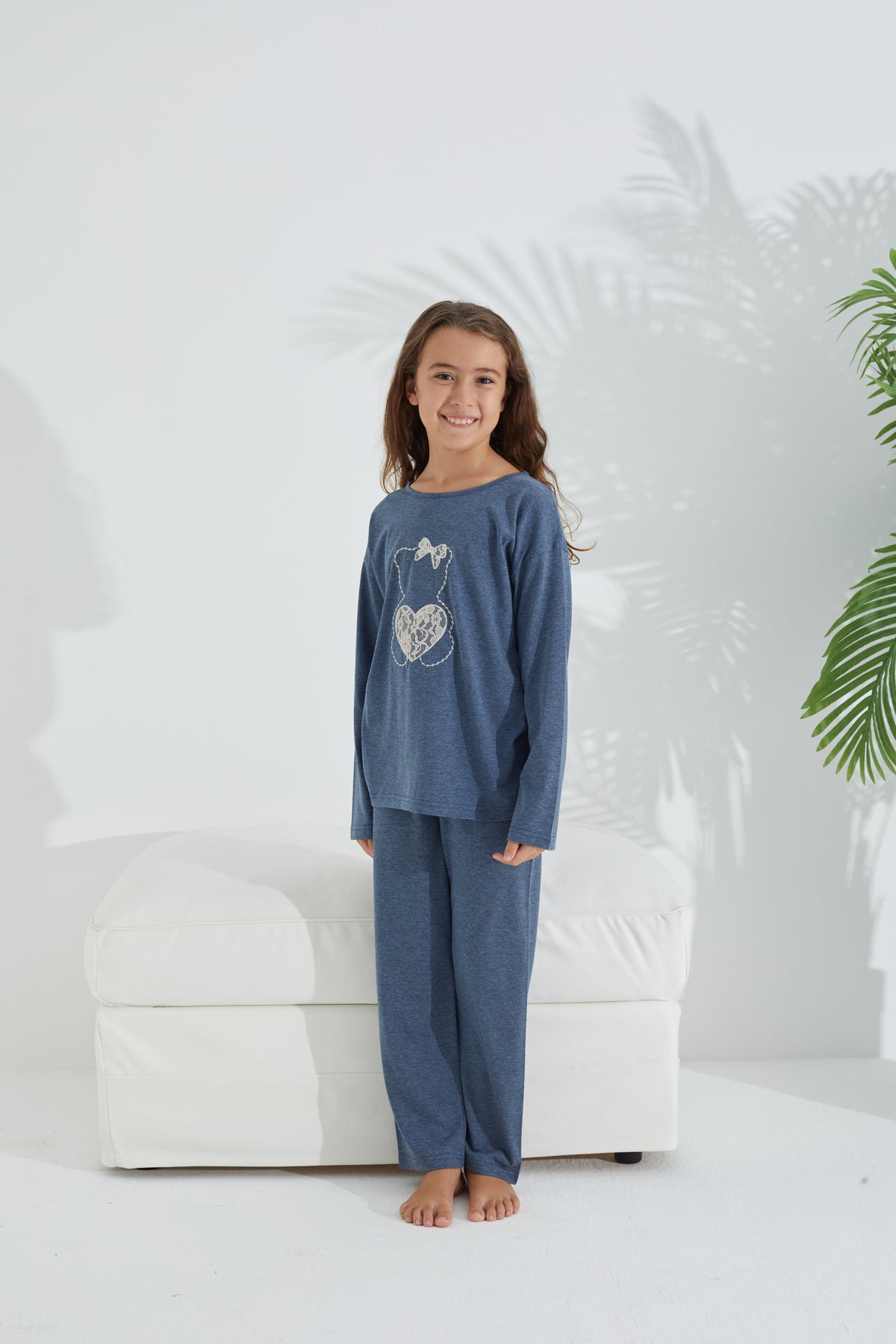 طقم بيجاما Siyah İnci لون أزرق