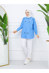 قميص ahsen fashion لون أزرق