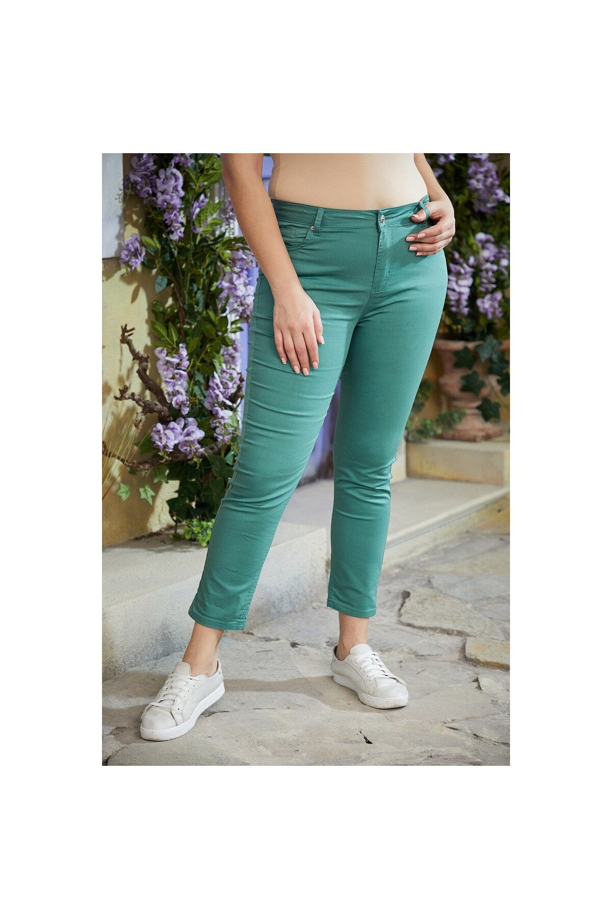 بنطال Rmg لون أخضر