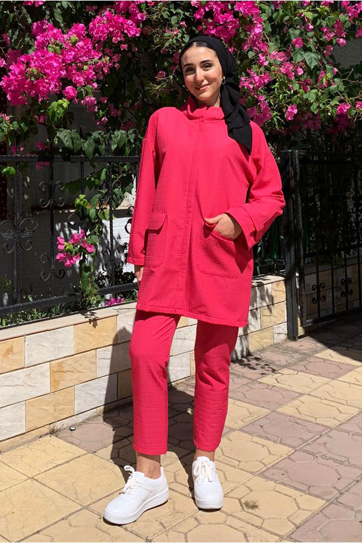 طقم رياضي Moda Rosa لون زهري