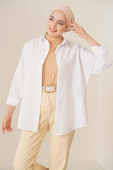 قميص asilmoda لون أبيض