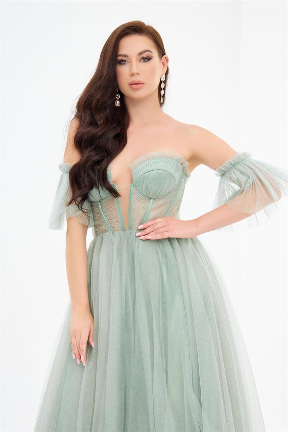 فستان سهرة CARMEN لون أخضر
