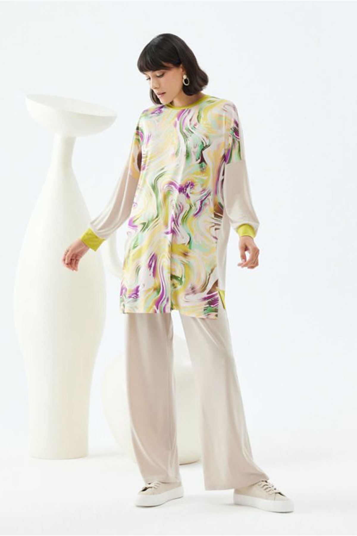 طقم رياضي Moda Rosa لون أخضر