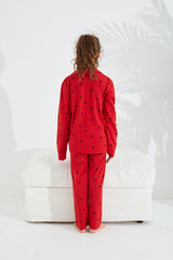 طقم بيجاما Siyah İnci لون أحمر