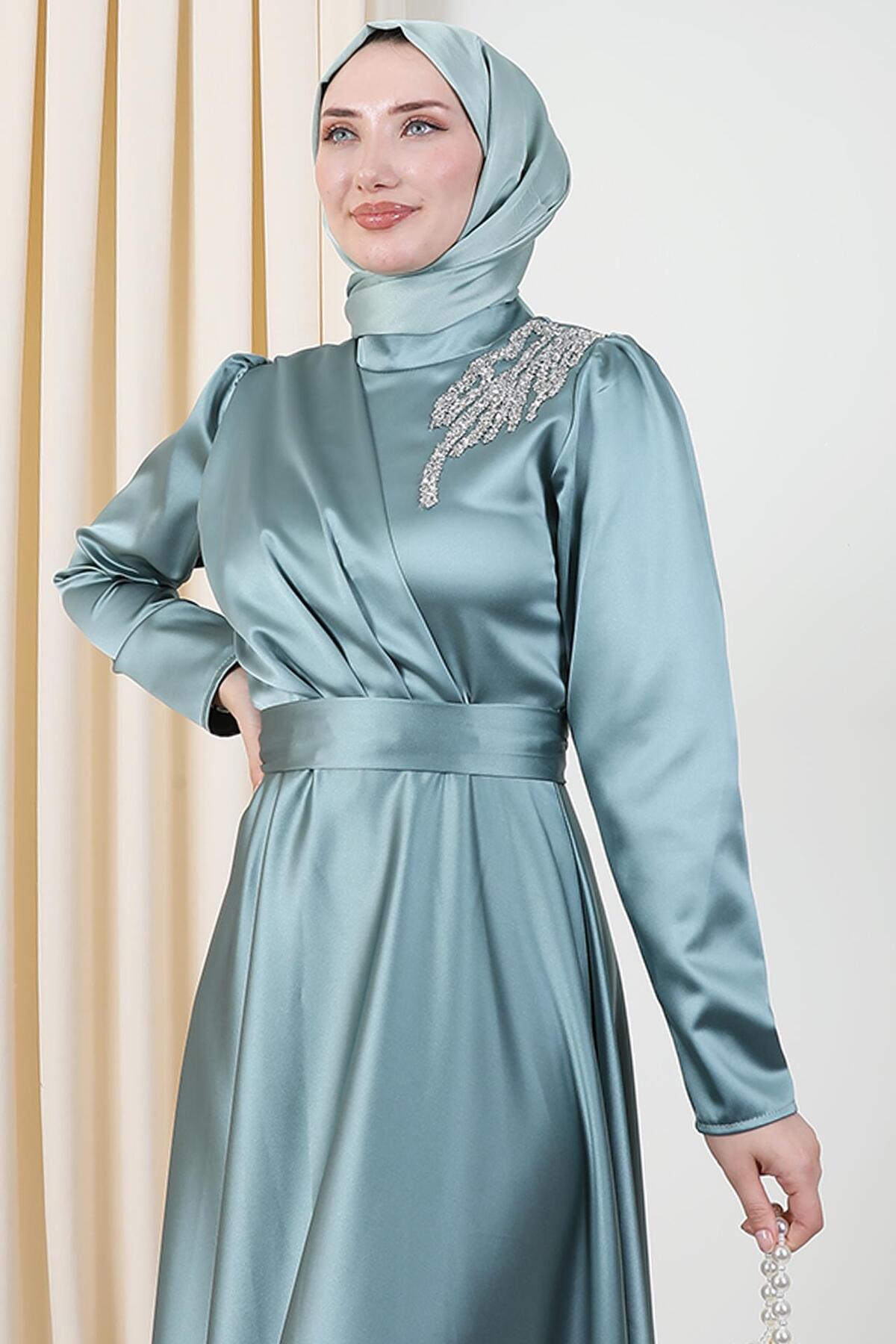 فستان سهرة giz astore لون أزرق