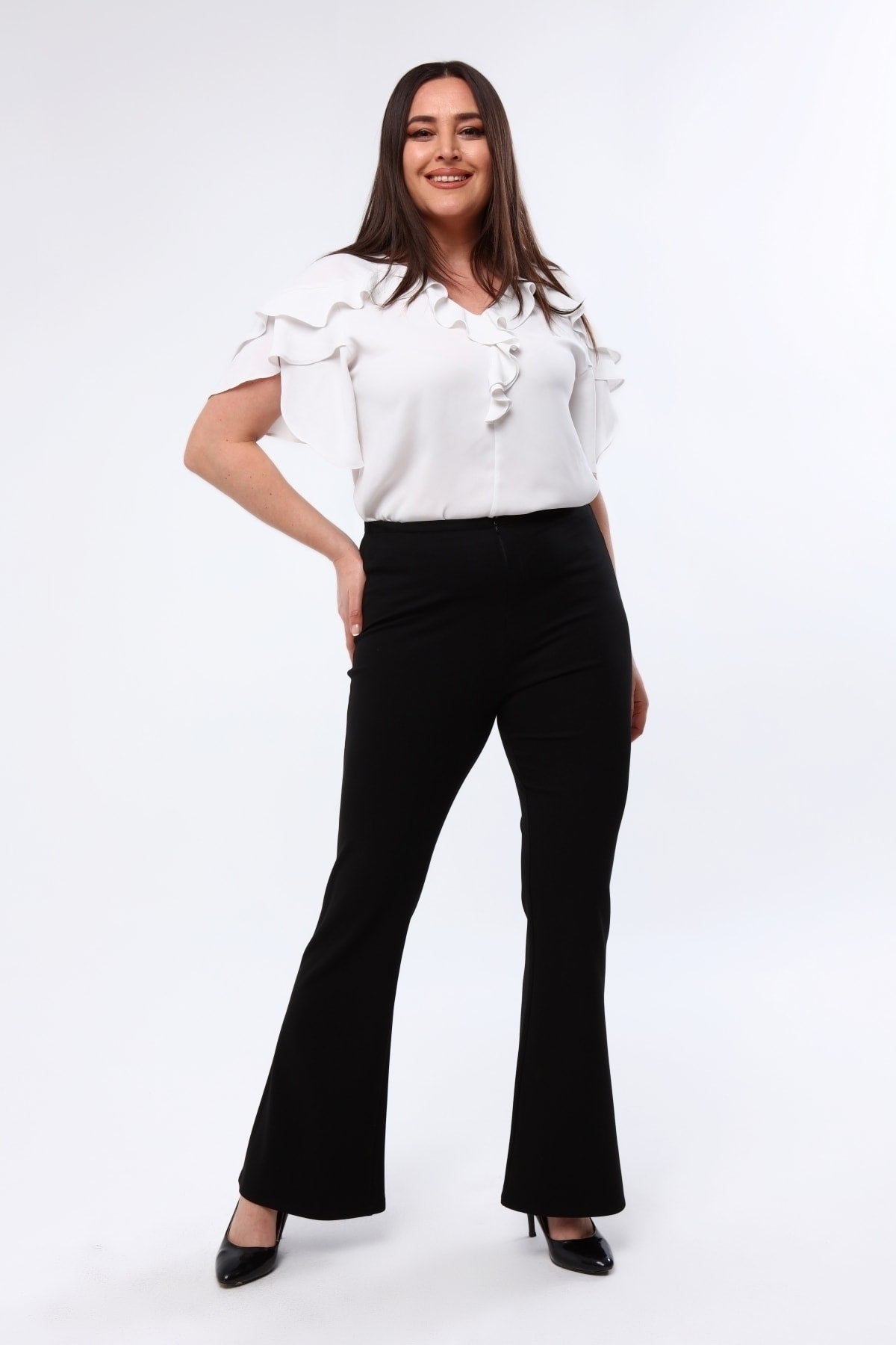 بنطال Curvy Trend لون أسود