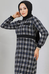فستان benguen لون أزرق غامق