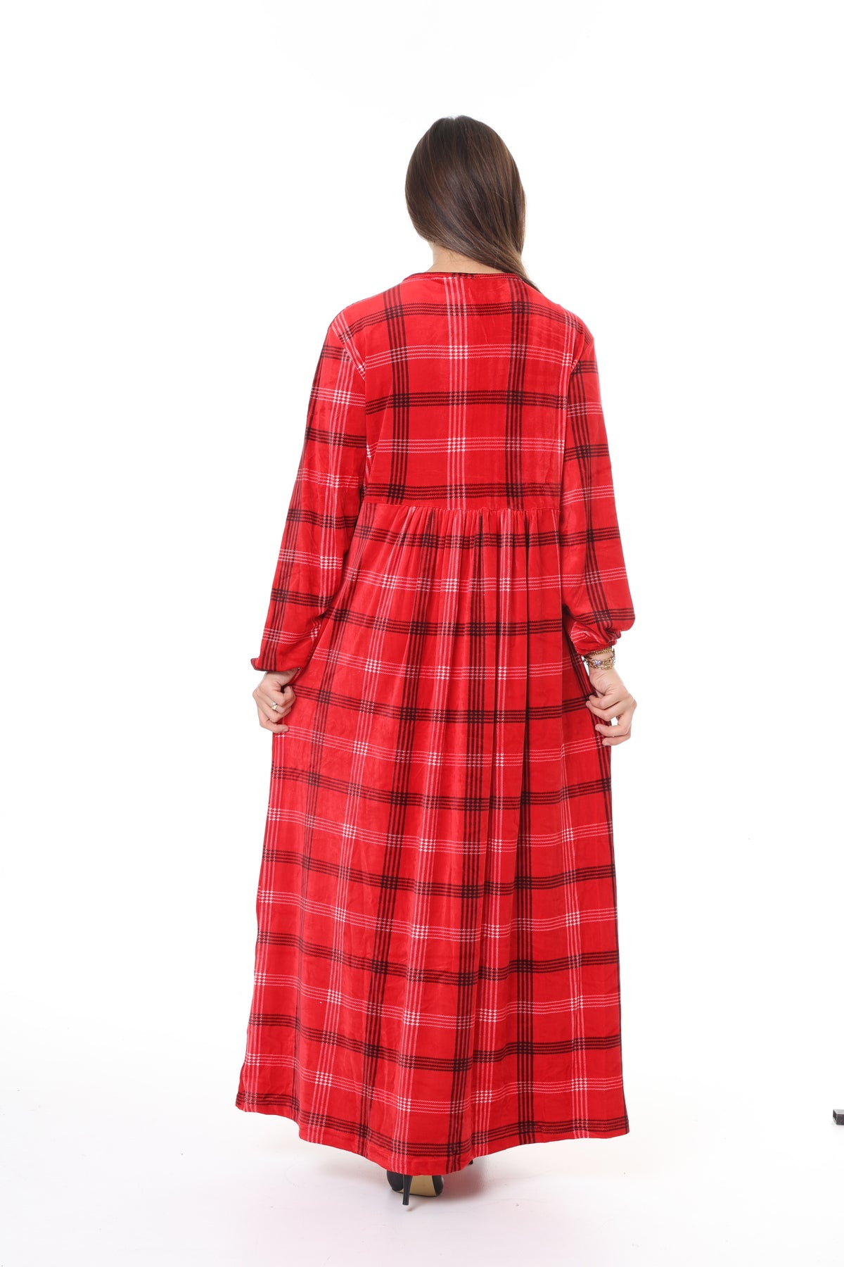 فستان mervemoda لون أحمر