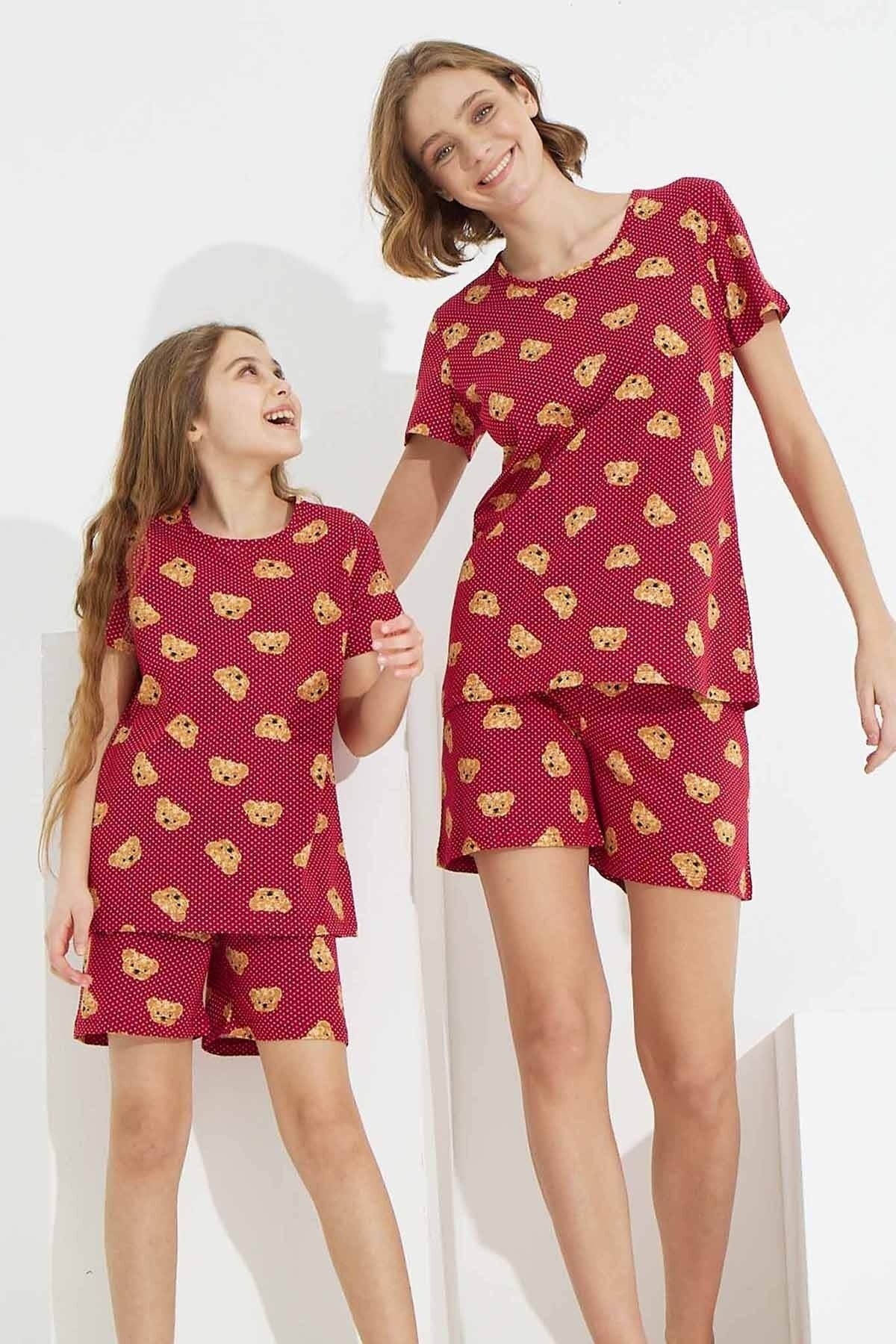 طقم بيجاما Siyah İnci لون بوردو