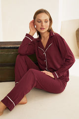 طقم بيجاما Siyah İnci لون بنفسجي