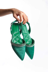 باليرينا CİMİLİSHOES لون أخضر