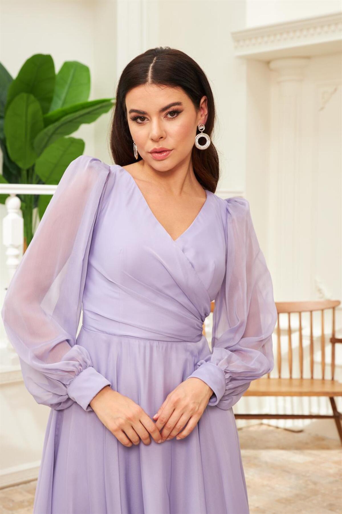 فستان سهرة CARMEN لون بنفسجي