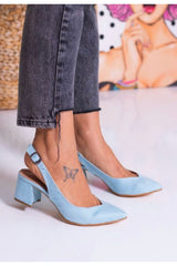 حذاء كلاسيكي بكعب Demashoes لون أزرق