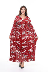 فستان mervemoda لون بوردو