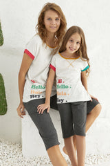 طقم بيجاما Siyah İnci لون رمادي