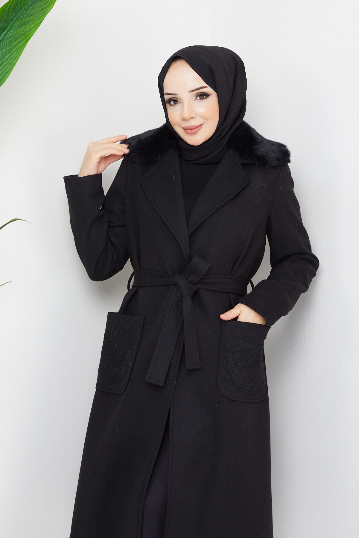 معطف BELLİNA لون أسود