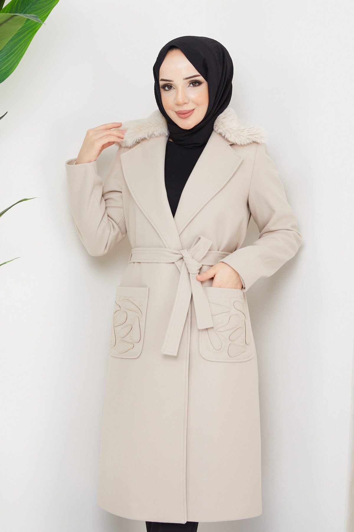 معطف BELLİNA لون بيج