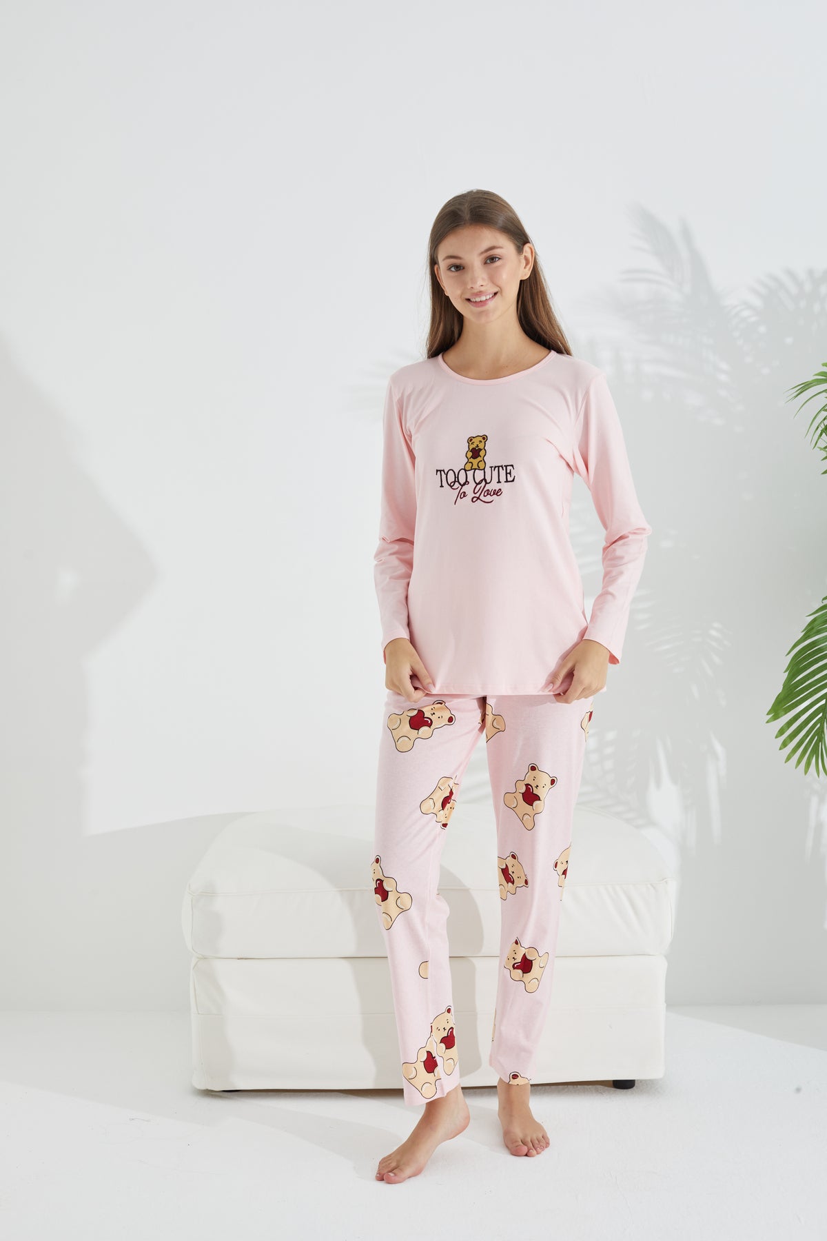 طقم بيجاما Siyah İnci لون أبيض