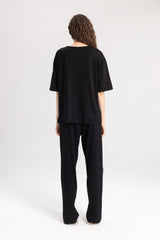 طقم بيجاما Defacto لون أسود