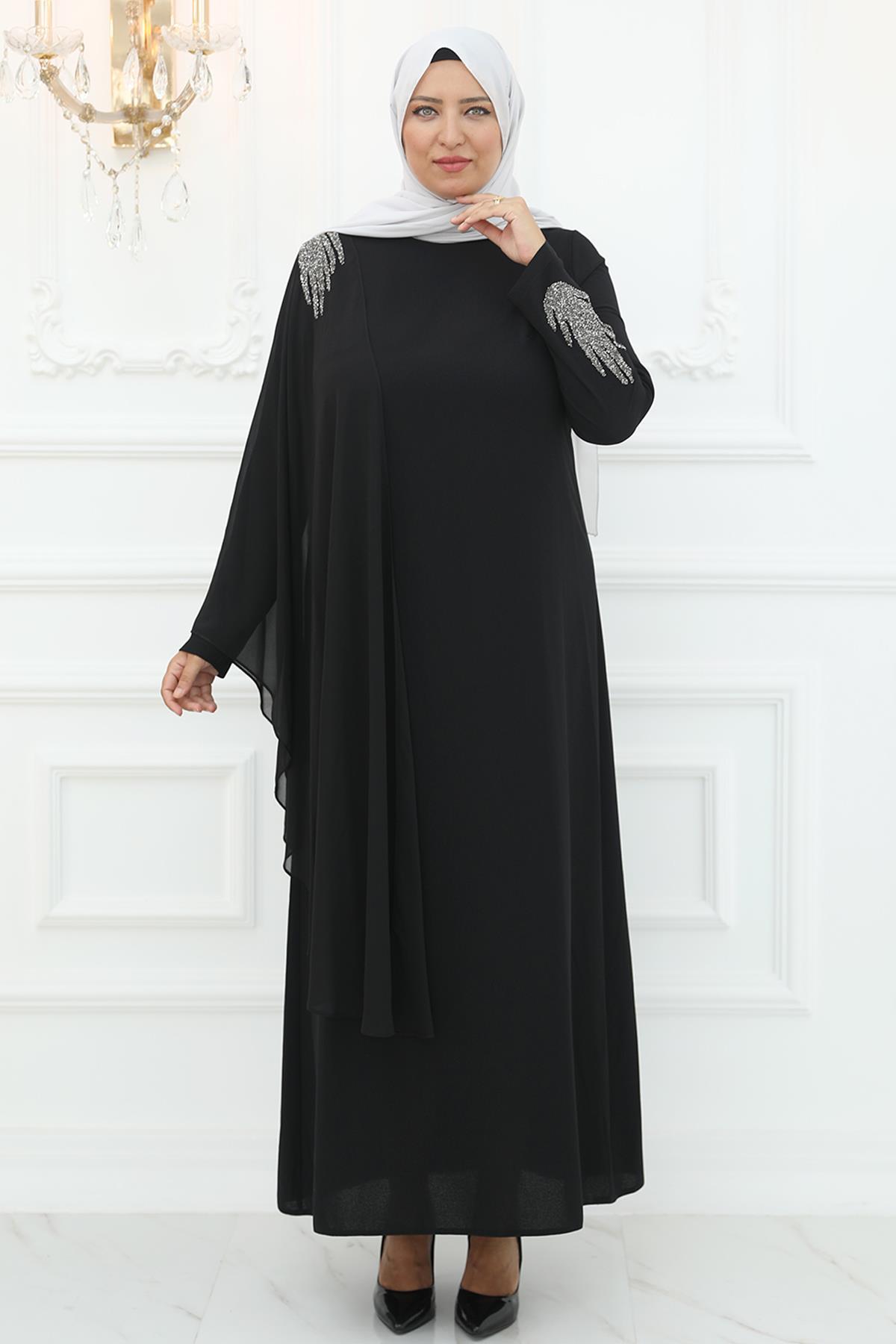 فستان سهرة Amine Hüma لون أسود