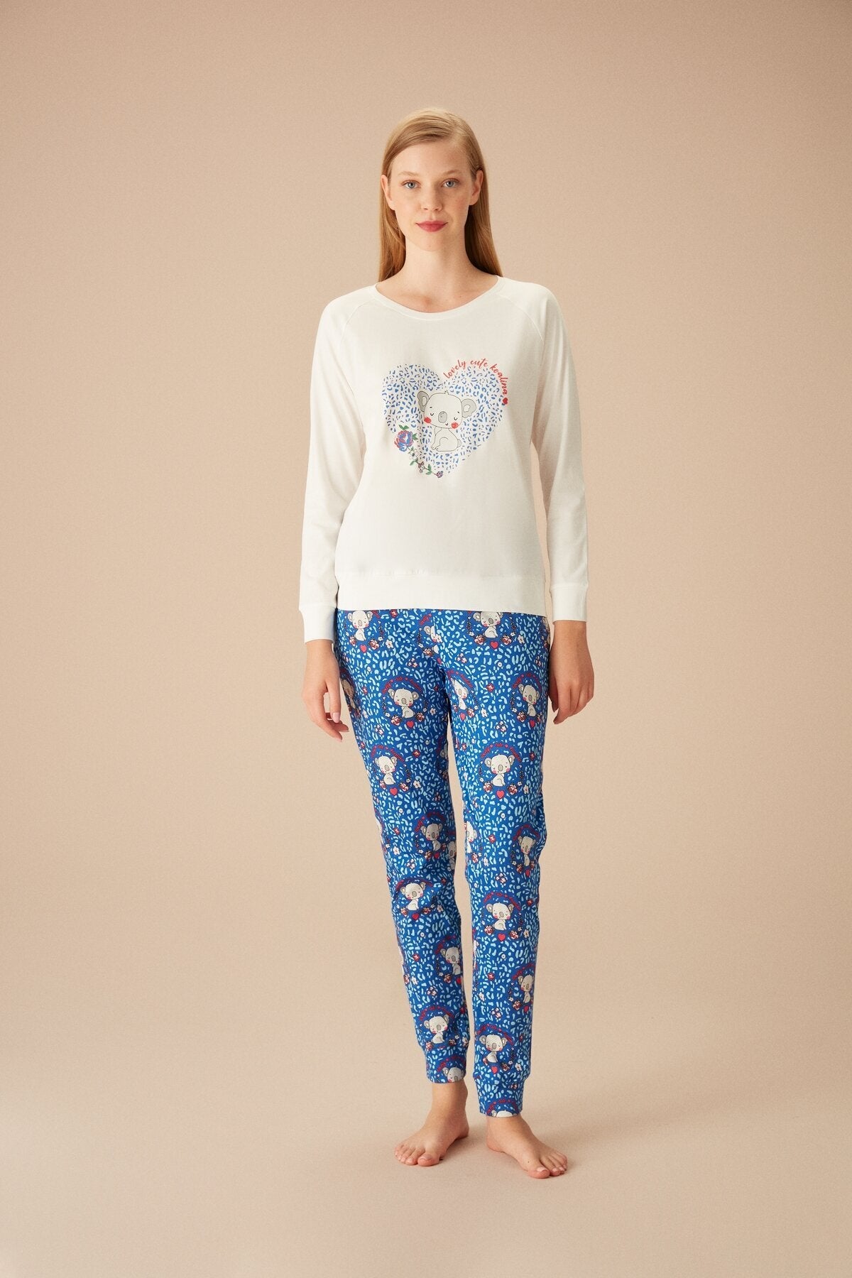 طقم بيجاما Suwen لون أزرق غامق