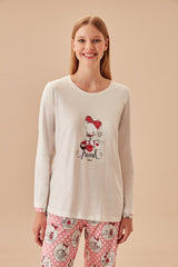 طقم بيجاما Suwen لون زهري