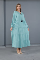 فستان mervemoda لون بيج
