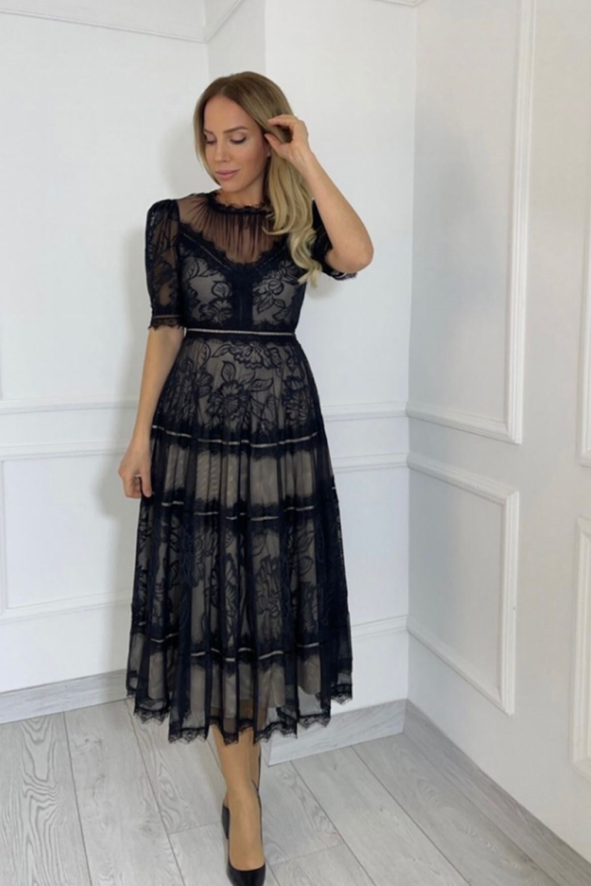 فستان سهرة gesmoda لون أسود