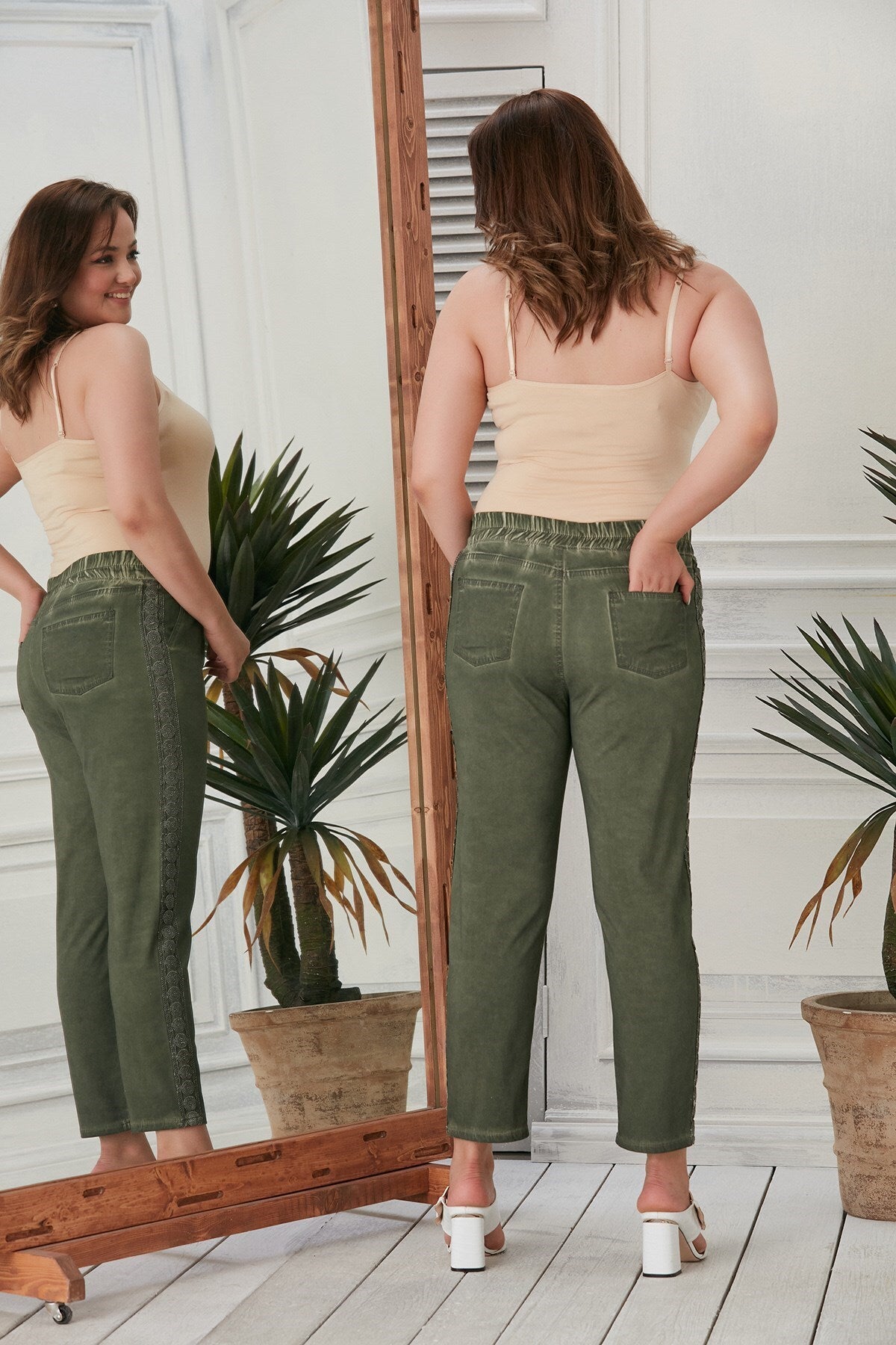 بنطال Rmg لون كاكي