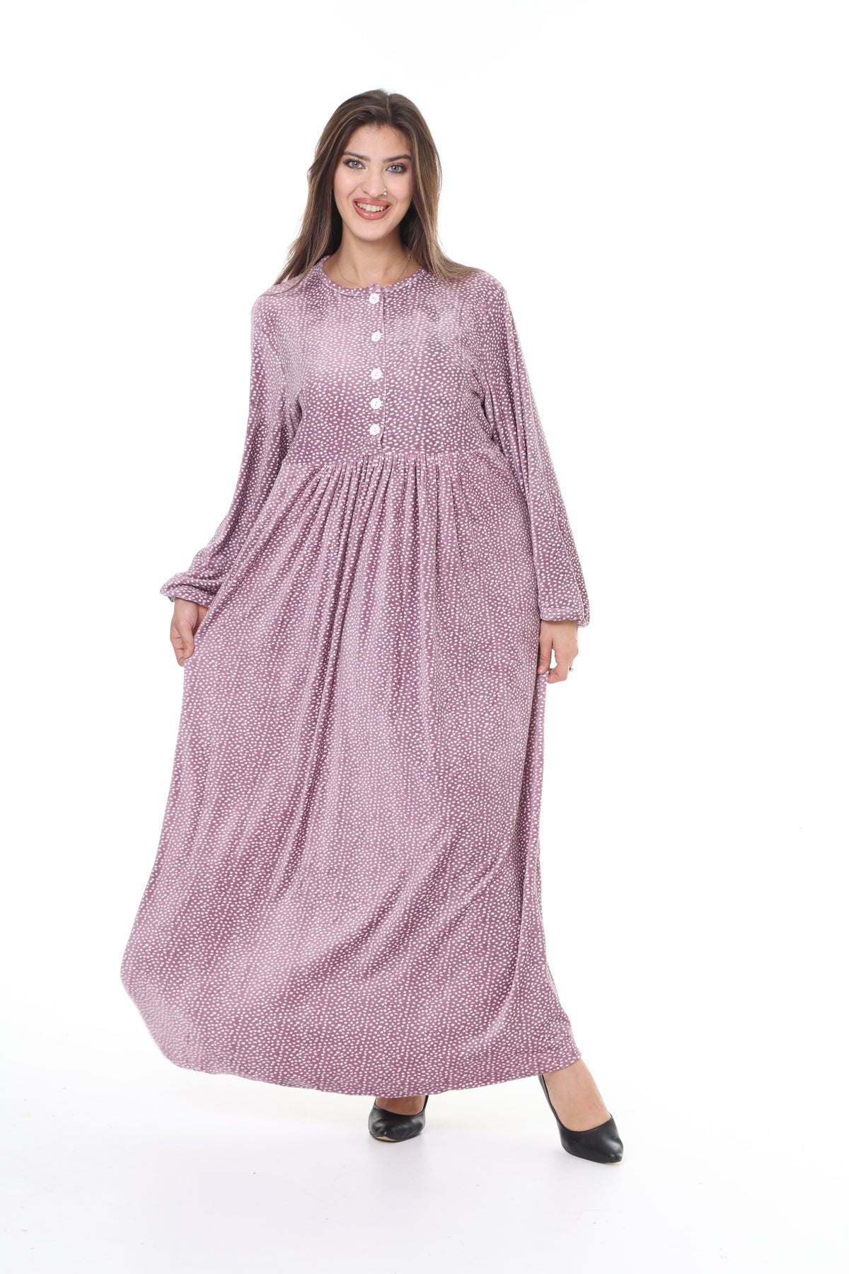 فستان mervemoda لون بنفسجي