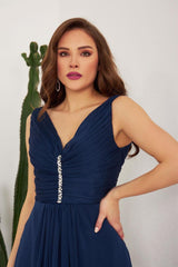 فستان سهرة CARMEN لون أزرق غامق