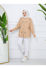 قميص ahsen fashion لون بيج