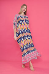فستان mervemoda لون أزرق غامق