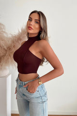 بلوزة World Fashion Trends لون بني